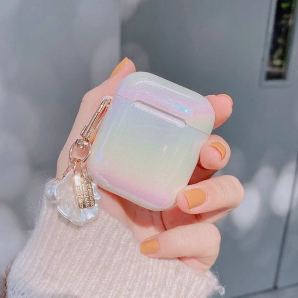 NEW Shell Hard Apple Airpods 1 2 Pro Keychain case - Picture 1 of 8